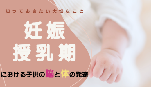 妊娠・授乳期における子供の脳と体の発達：知っておきたい大切なこと