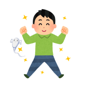 男性と精子イラスト