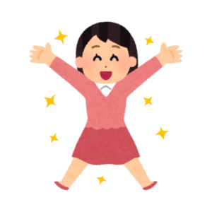 キラキラした女性のイラスト