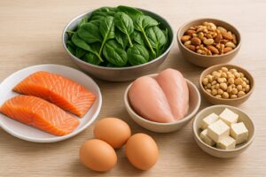 食卓に並ぶ妊活に良い食材 画像
