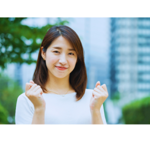 やる気のある女性の画像