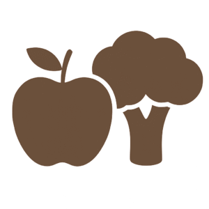 プレコンセプションケアにおけるりんごとブロッコリーのアイコン