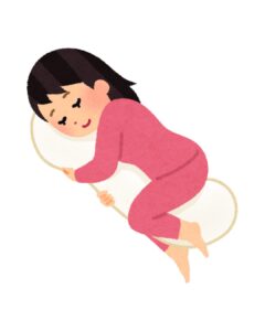 眠っている女性のイラスト
