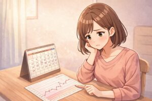 妊活に悩む女性のイラスト