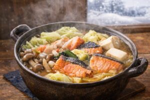 北海道の温活料理石狩鍋の画像