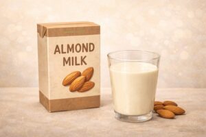 妊活中におすすめのアーモンドミルクとビタミンEのイメージ