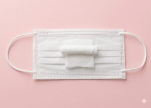 コットンとガーゼを使用したインナーマスクの画像
