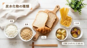 様々な炭水化物の画像