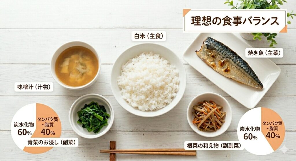 理想的な食事バランスの画像