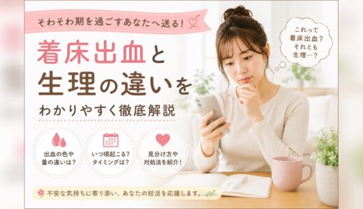 着床出血と生理の違いの記事のアイキャッチ