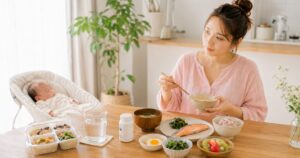 栄養バランスの良い食事を摂る画像